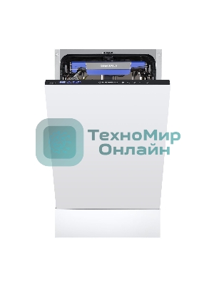 Встраиваемая посудомоечная машина Maunfeld MLP-08IMR, белый/черный, 44.5 см, 10 компл., 47 дБ, класс A++