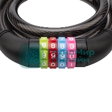 Тросовый кодовый замок взломостойкий для велосипедов и колясок Четыре сезона 100 см черный 79-0206