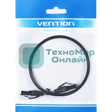 Патч-корд Vention прямой UTP cat.6, RJ45 - 5м. плоский черный
