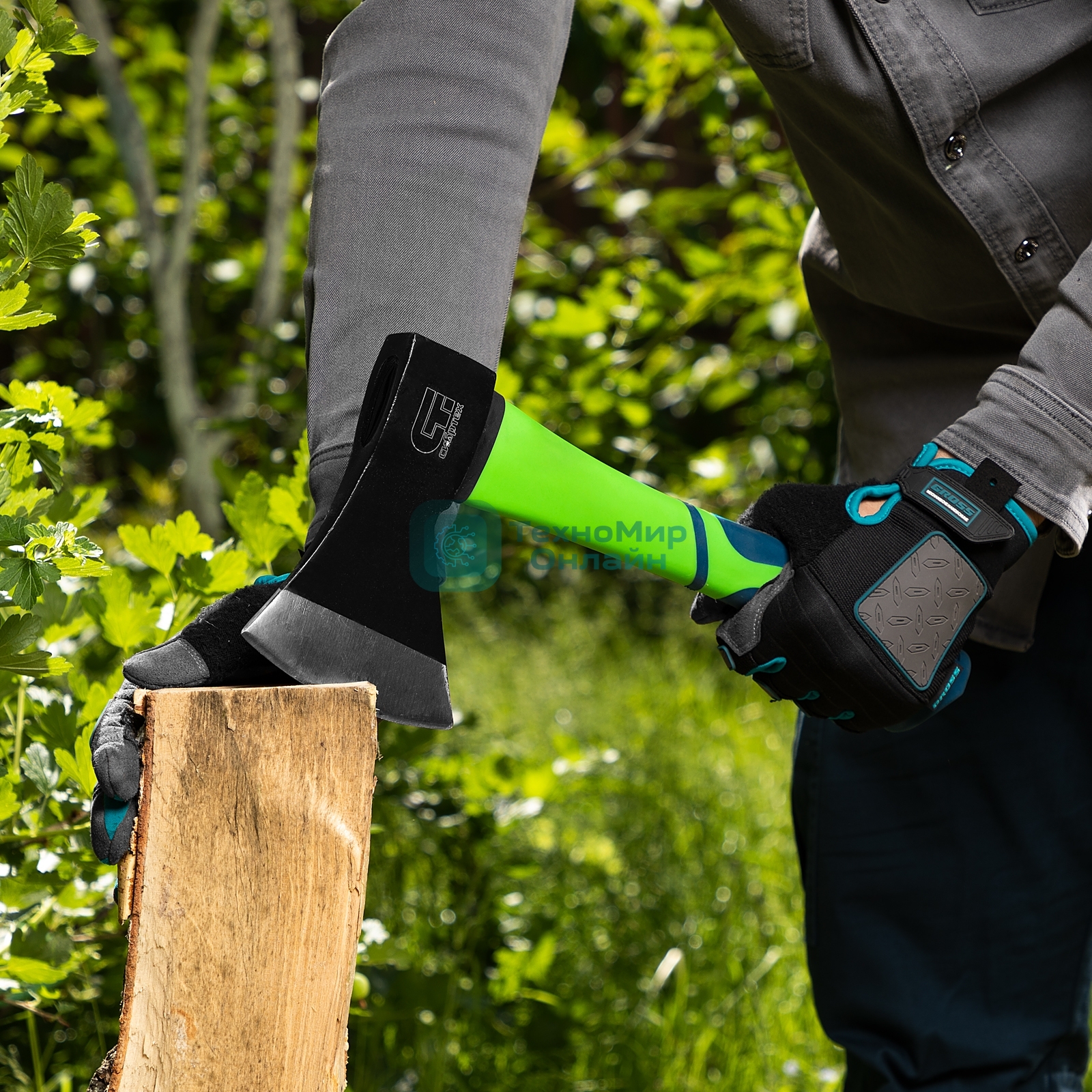 Топор Сибртех, 800 г, фибергласовое топорище