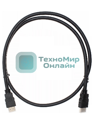 Кабель аудио-видео Cactus CS-HDMI.1.4-1 HDMI (m)/HDMI (m) 1м. позолоченные контакты черный