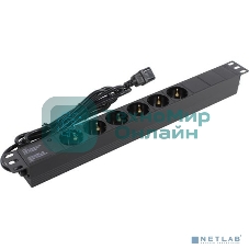 Блок розеток горизонтальный ExeGate ServerPro PDU-19H604 Al-6S-C14-2.5, 19