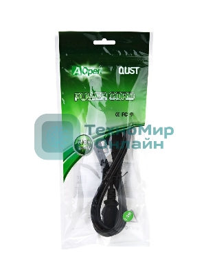 Кабель монитор - компьютер 1.8 м 220V (UPS -> устройство) VDE 3Gx0.5мм QUST(Aopen) ACE001-1.8м