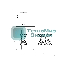 Настенный светильник Ambrella light LH41032/2 BK/CL черный/прозрачный E14*2 max 40W 310*180*460