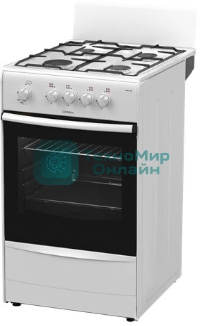 Плита газовая Darina A 3001 W белый/черный, конфорок 4 шт, духовка 50 л, 50 см x 85 см x 56 см