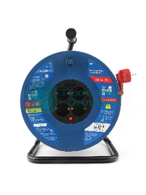 Удл. на пласт. катушке “Power Cube” IP20 16А 50м ПВС 3x1,5мм2 4 роз. с/з