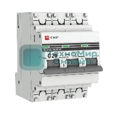 Выключатель автоматический EKF mcb4763-3-20C-pro 3P 20А (C) 4,5kA ВА 47-63 EKF PROxima