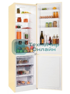 Холодильник Nordfrost NRB 154 ME мрамор бежевый двухкамерный 238/115 л морозилка снизу, капельная система