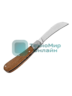 Нож Palisad садовый 170 мм складной изогнутое лезвие дерев. ручка