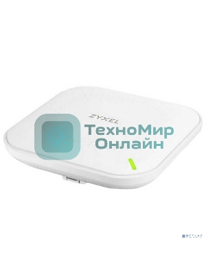 Гибридная точка доступа Zyxel NebulaFlex NWA90AX, WiFi 6, 802.11a/b/g/n/ac/ax (2,4 и 5 ГГц), MU-MIMO, антенны 2x2, до 575+1200 Мбит/с, 1xLAN GE, PoE, защита от 4G/5G, БП в комплекте