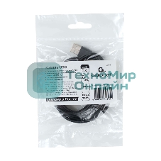 Кабель USB2.0 Cablexpert (RU) AM/Type-C CCP-USB2-AMCM-1.8M-RU-B, 3A, 36Вт, QC3.0, медь, двойной экран, 1.8м, черный, пакет