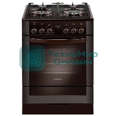 Плита комбинированная Gefest ПГЭ 6502-03 0245 коричневый, конфорок 4 газовых, духовка 55 л, 60 см x 85 см x 60 см