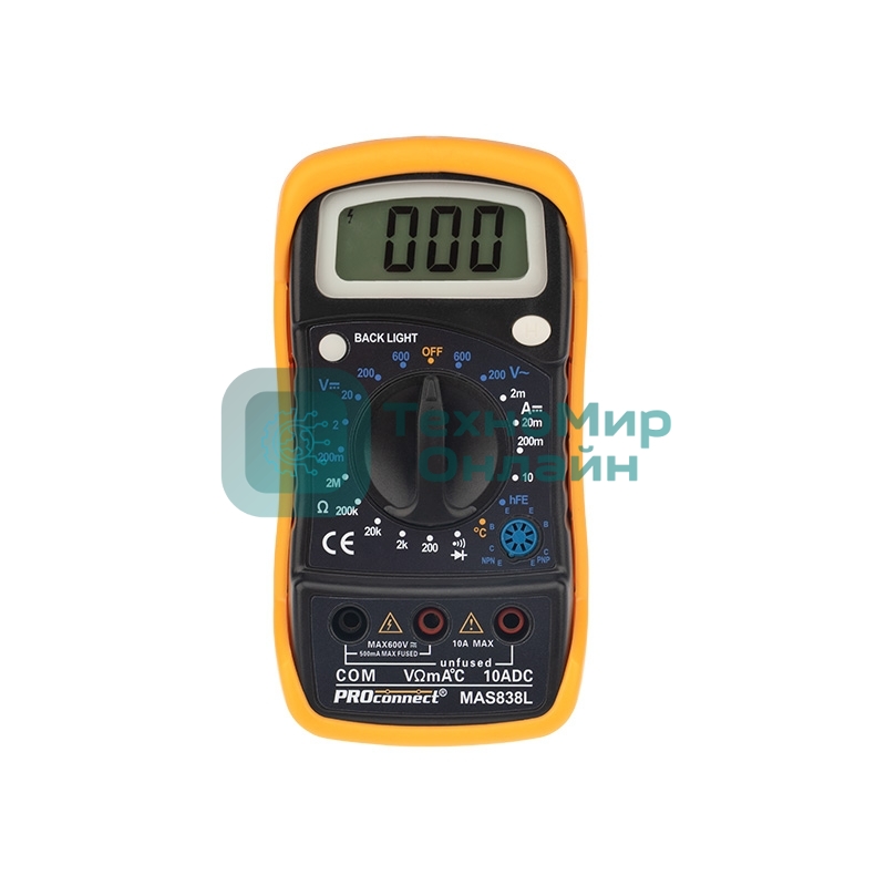 Универсальный мультиметр PROconnect MAS838L (DT858L)