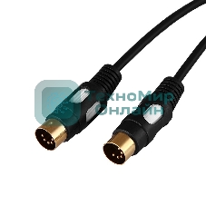 Шнур Rexant DIN 5 Pin - DIN 5 Pin, длина 1,5 метра (GOLD)