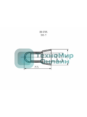 Концевая изолированная заглушка Rexant КИЗ-7, ø 5,5 мм (8,0-10,0 мм²)