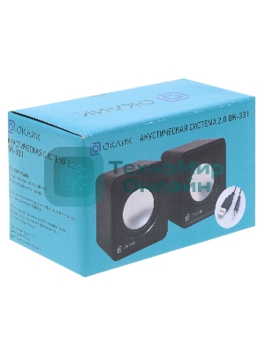 Акустическая система Oklick OK-331 2.0 черный 6Вт