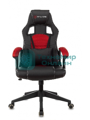 Кресло игровое Бюрократ Zombie Arena черный/красный