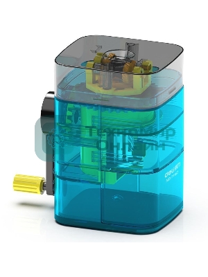 Точилка для карандашей механическая Deli 71162Blue, 1 отверстие, пластик, синий
