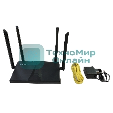 Двухдиапазонный Wi-Fi 6 маршрутизатор AX1800, 1x1000Base-T WAN, 3x1000Base-T LAN, 4 внешние антенны 5 dBi