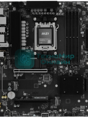 Материнская плата MSI PRO B850-S EVO WIFI, AM5, AMD B850, 4xDDR5 (до 256 ГБ), 4xSATA, 3xM.2 (1xPCIe 5.0, 2xPCIe 4.0), 1xPCIe 5.0 x16, 1xPCIe 4.0 x16, 1xHDMI, 1xDP, 1x5Gb LAN, Wi-Fi 7, Bluetooth 5.4, 1xUSB-C 10Gbps, 2xUSB-A 10Gbps, 2xUSB-A 5Gbps, 4xUSB-A 2.0, 3x3.5 мм, 7.1, чёрный, ATX