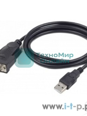 Конвертер USB->SERIAL Cablexpert UAS-DB9M-02 AM/DB9M, 1,5 м, PL2303TA, WinXP-Win8, черный, пакет