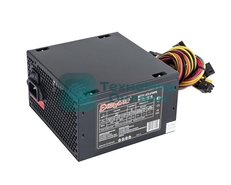 Блок питания ExeGate 400NPX (EX224732RUS-S), 400Вт, 120мм, черный