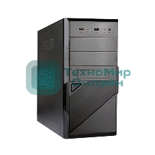Компьютерный корпус ExeGate EX284020RUS Minitower BA-201 Black, mATX, (AA400, 80мм), 2*USB, Audio