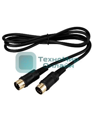 Шнур Rexant DIN 5 Pin - DIN 5 Pin, длина 1,5 метра (GOLD)