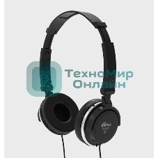 Проводные наушники Ritmix RH-501 черный, накладные, Jack 3.5 мм, складная конструкция