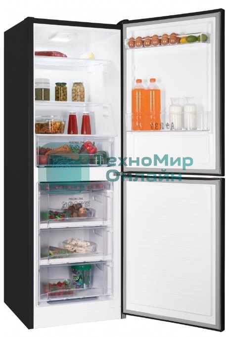 Холодильник Nordfrost NRB 161NF B черный двухкамерный 170/105 л морозилка снизу, No Frost