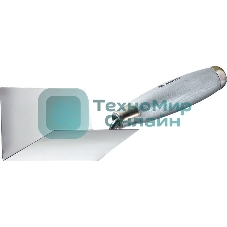 Мастерок из нерж. стали Matrix, 80 х 60 х 60 мм, для внутренних углов, деревянная ручка