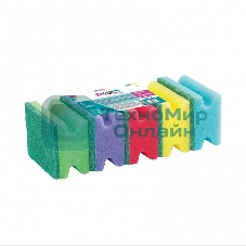 Губки для посуды Palisad Home профильные, 87x65x40 мм, 5 шт.