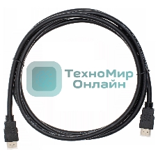 Кабель аудио-видео Cactus CS-HDMI.1.4-2 HDMI (m)/HDMI (m) 2м. позолоченные контакты черный