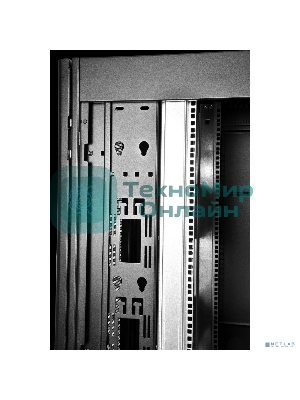 Шкаф серверный ПРОФ напольный 42U (800 1200) двери двойные перф. 2 шт., черный, в сборе