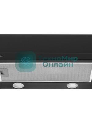 Вытяжка телескопическая HOMSair Flat 60 Glass черный, 60 см, 520 куб. м/ч, 45 дБ