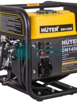 Электрогенератор бензиновый инверторный Huter DN1450i, 1.3 кВт, 96 дБ, 12.42 кг