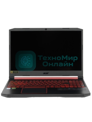 Клавиатура для ноутбука Acer Nitro 5 AN515-54 черная с красной подсветкой (красная подложка)