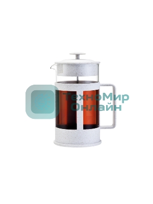 Френч-пресс LARA LR06-50-1000 <1000мл> экологически чистый материал, стальной фильтр 18/10, боросил. стекло
