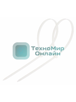 Хомут-стяжка кабельная нейлоновая Rexant 250x3,6 мм, белая, упаковка 100 шт.