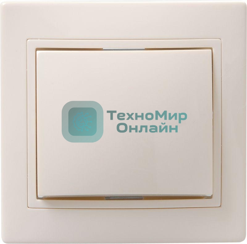 Выключатель IEK EVK10-K33-10-DM ВС10-1-0-ККм 1кл 10А КВАРТА (кремовый)