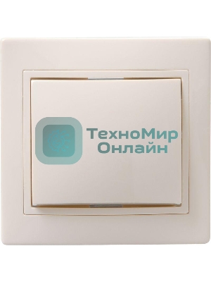 Выключатель IEK EVK10-K33-10-DM ВС10-1-0-ККм 1кл 10А КВАРТА (кремовый)