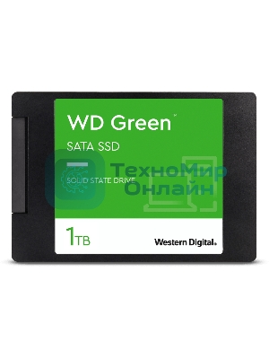Накопитель SSD WD Green WDS100T3G0A, 1000Gb, SATA III, 2.5