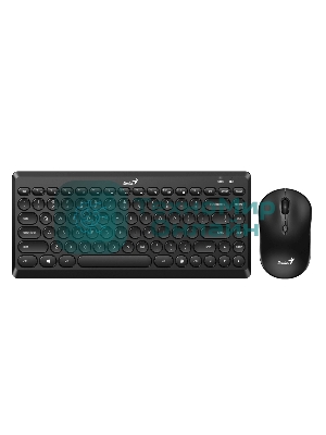 Комплект клавиатура+мышь Genius Luxemate Q8000 беспроводной, USB, 1600 DPI, чёрный