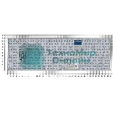 Клавиатура для ноутбука Asus X756 белый без рамки (горизонтальный Enter)