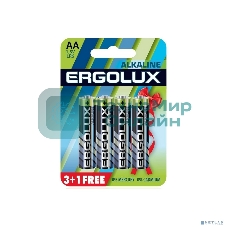 Батарейка Ergolux Alkaline LR6 BL 3+1 (FREE) (LR6 BL3+1, 1.5В) (4 шт. в уп-ке)