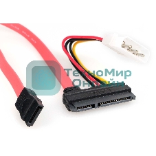 Кабель Combo SATA Cablexpert CC-SATA-C1-N, Molex 4pin(M)+Sata 7pin(M)/Sata 15pin+7pin(F), медн.проводник, пакет