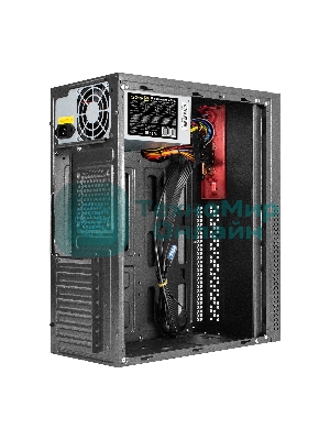 Компьютерный корпус Miditower ExeGate AA-443U-AA500 (ATX, AA500 8 см, 2*USB+1*USB 3.0+HD Audio, черный)