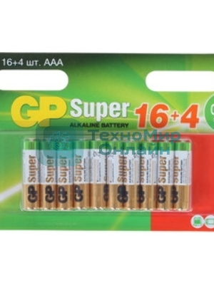 Элемент питания ААА GP GP24AA21-2CRSC5 Super Alkaline G-TECH алкалиновый, 5 шт