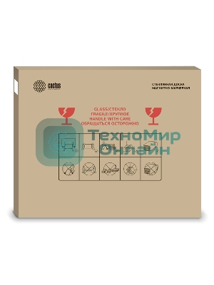Демонстрационная доска Cactus CS-GbD-65X100-UWT стекло стеклянная 65x100 см ультра белый