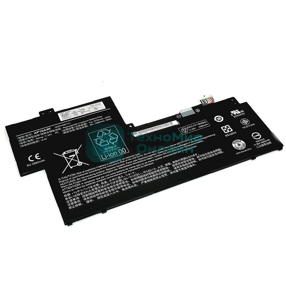 Аккумуляторная батарея для ноутбука Acer One Cloudbook11 11.25V 3770mAh черный